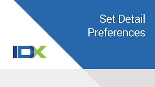 Set Details Preferences