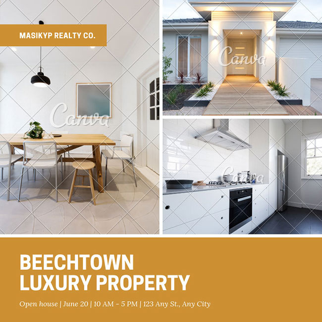 Canva real estate listing template
