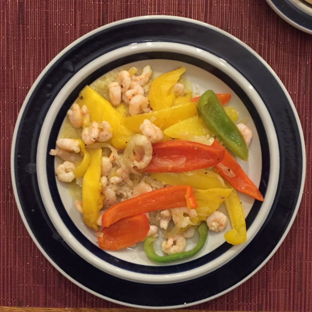 shrimp-with-peppers.jpg California Shrimp Stir Fry with Peppers and Mango