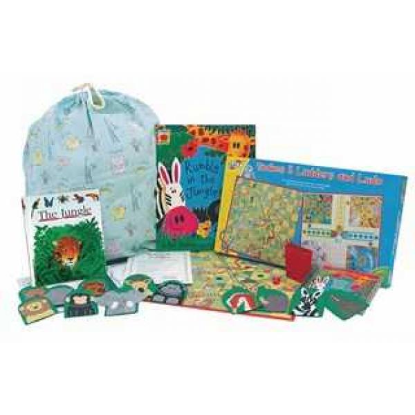 Rumble in the jungle story sack (green jungle bag)