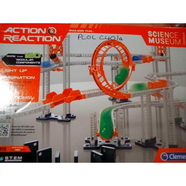 Action reaction marble chain reaction set