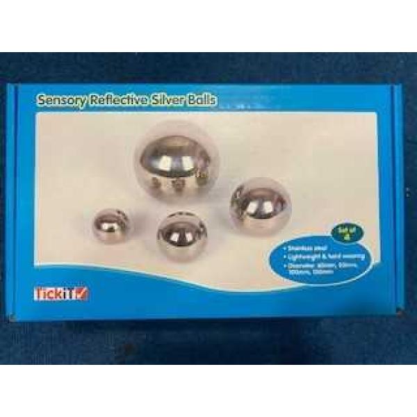 Sensory Reflective Silver Balls