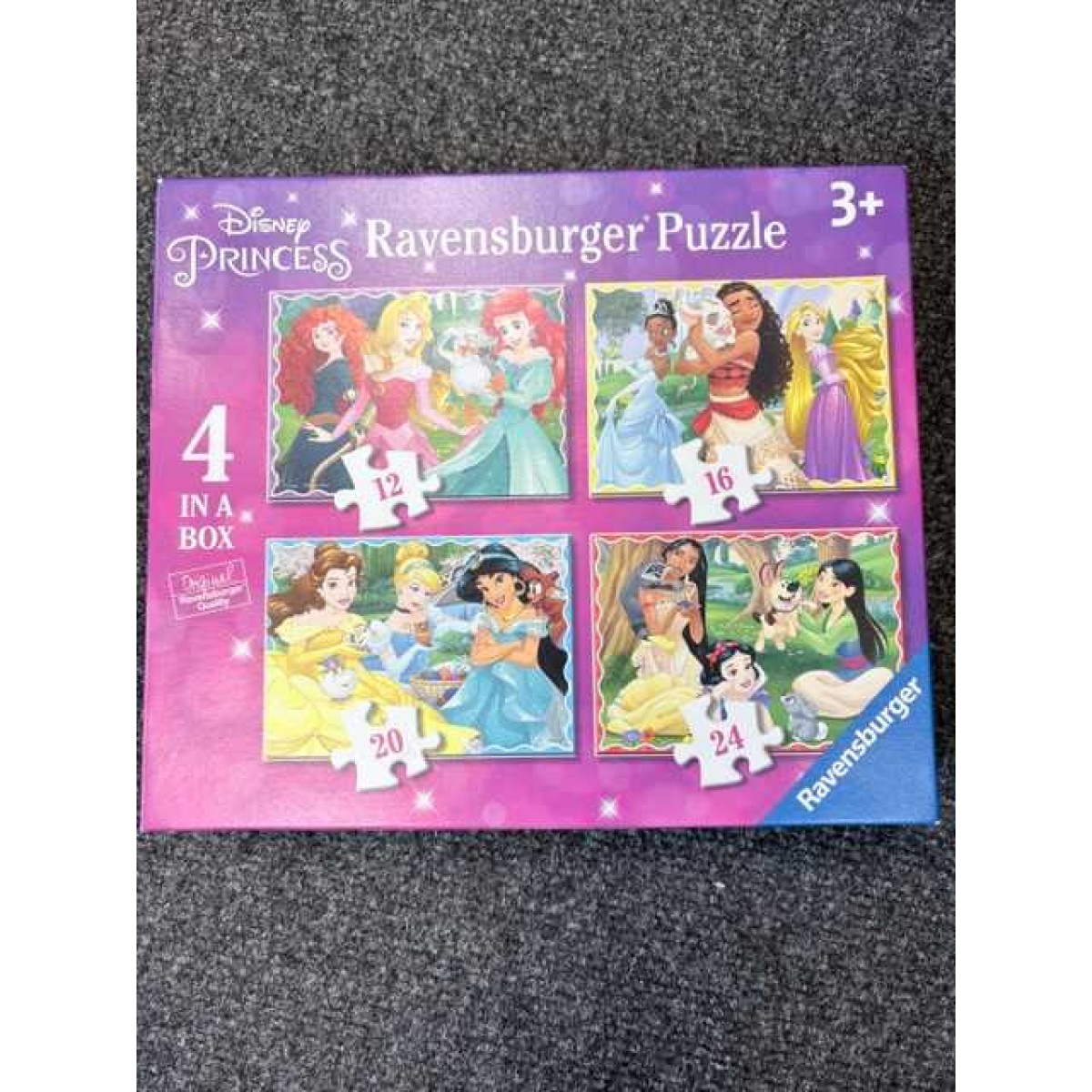Disney Princess 4 in a box jigsaws 3+