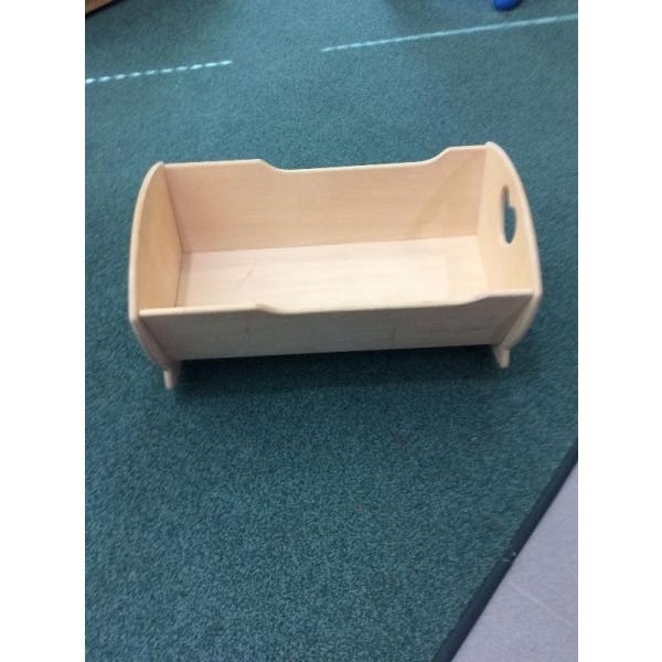 wooden baby doll cot