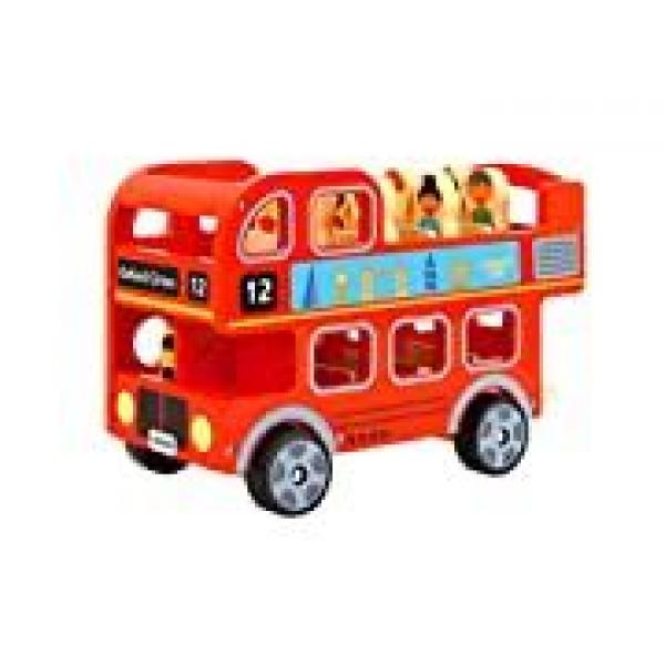 Wooden London Bus Toy