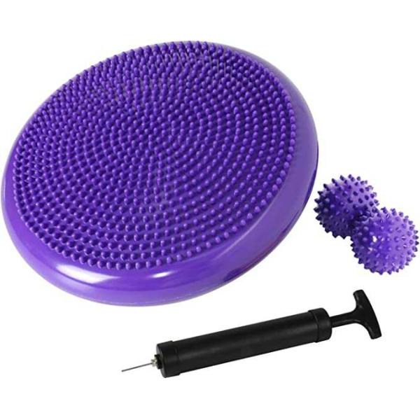 Nvzi Wobble Cushion, Balance Disc, Wiggle Seat, Balance Pads for Physical Therapy, Stability Disc, Dyna Disc, Wobble Board for Dogs, Office, Sensory Kids, Classroom With Spiky Massage Ball