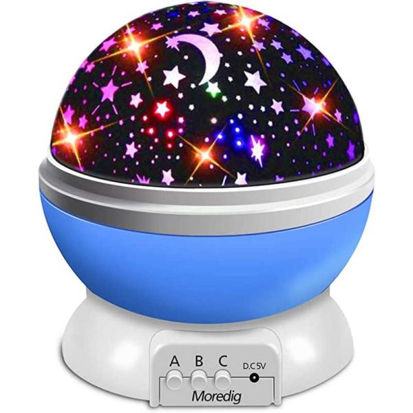 Baby Star Projector Night Light, 360° Rotation Baby Night Light Projector for Kids with 8 Lighting Modes