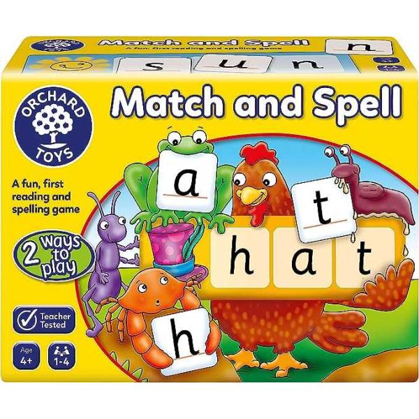 Match and Spell Game for Sight Words, Reading & Literacy Skills, Educational Board Games for Kids, Spelling Word Games with Flash Cards, Phonics, Alphabet & Learning Toys for Ages 4+
