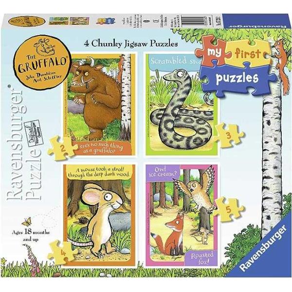 Ravensburger The Gruffalo, My First Jigsaw Puzzles (2, 3, 4 & 5 Piece) Educational Toys for Toddlers Age 18 Months and Up
