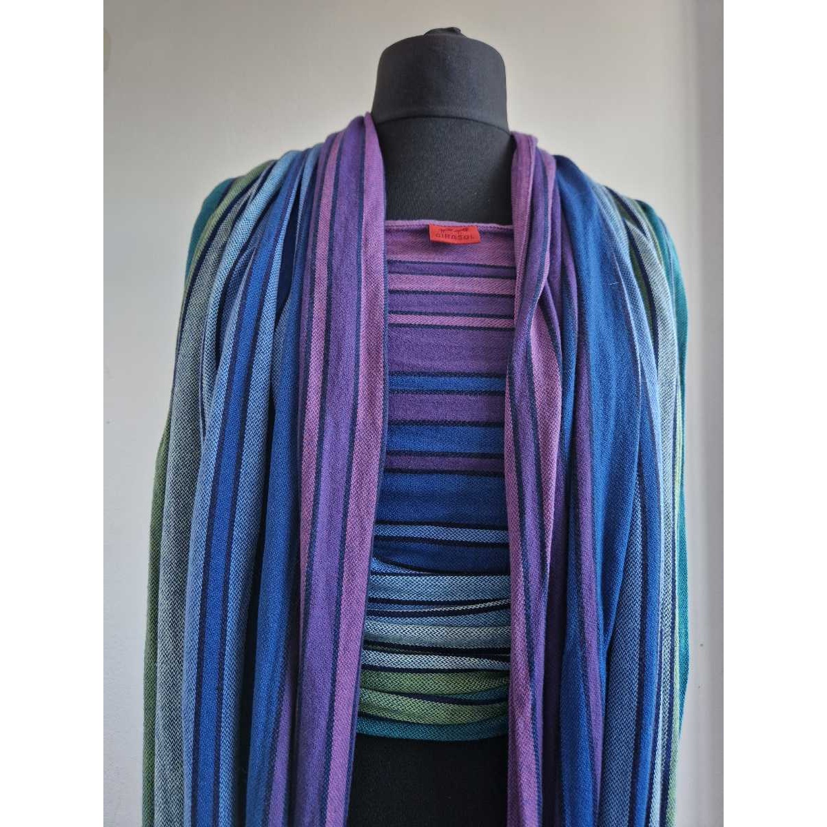 Girasol Green Blue Purple Striped
