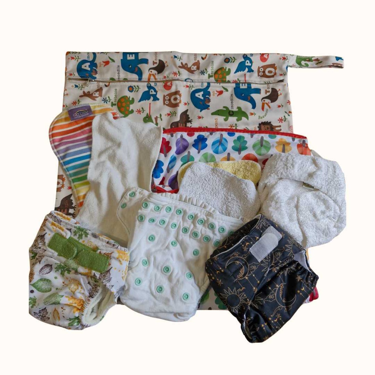 Baby (Small/Birth to Potty) Nappy Kit - Animal ABC