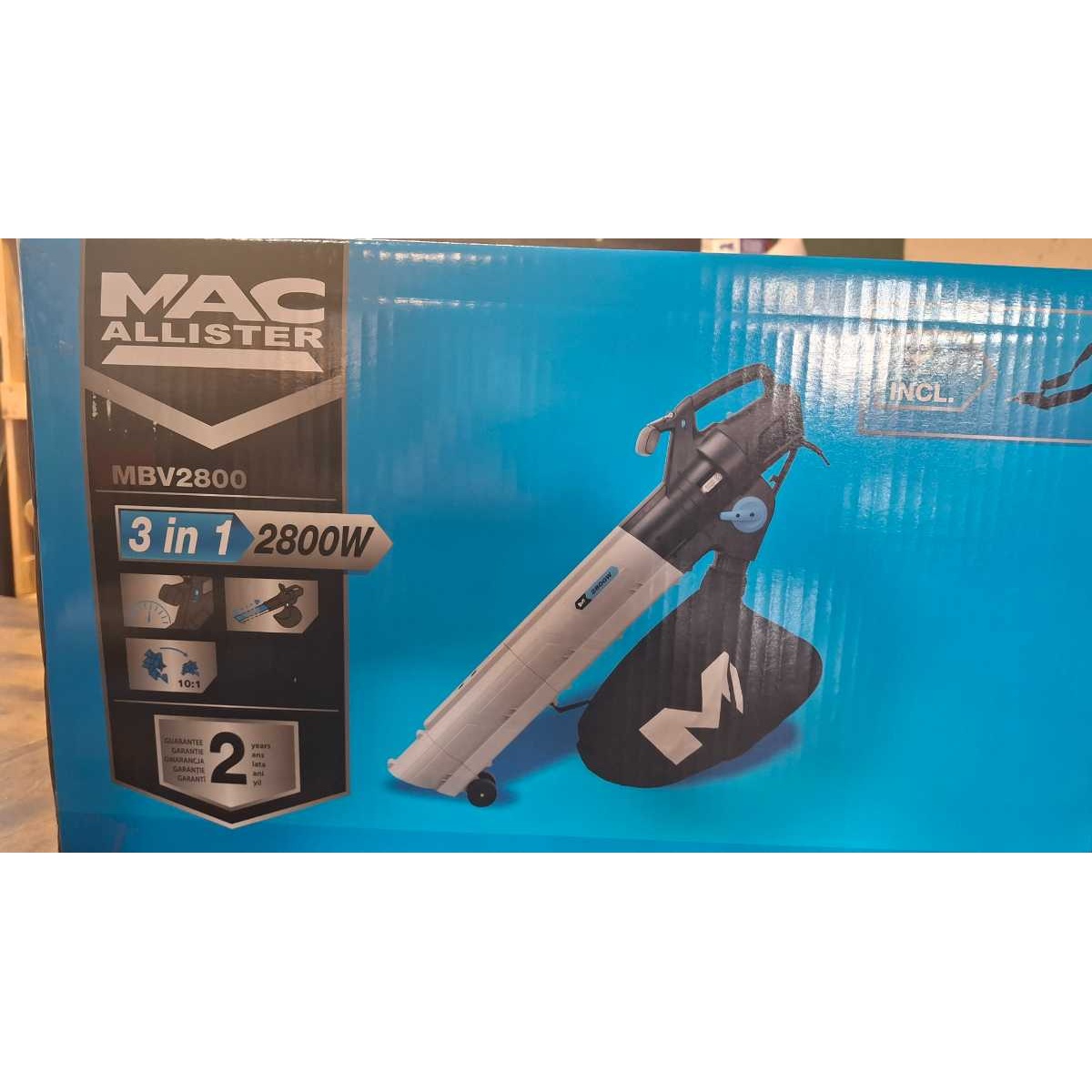 Mac Allister MBV2800 2800W 230-240V Corded Blower Vac (404FG)