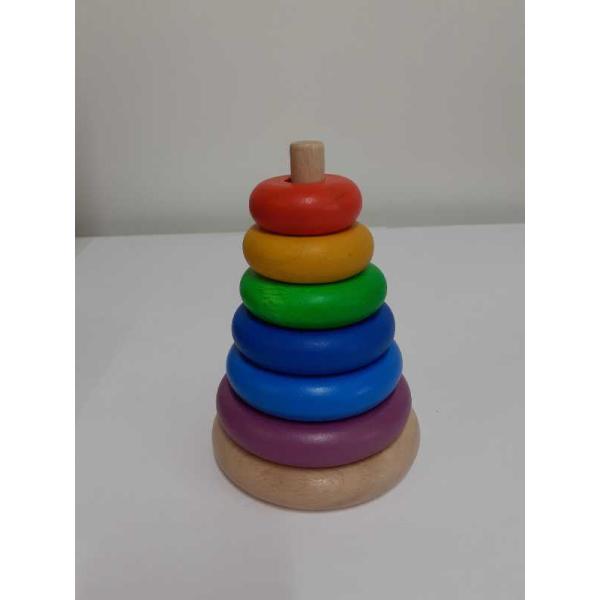 Wooden Multi-Colour Ring Stacker