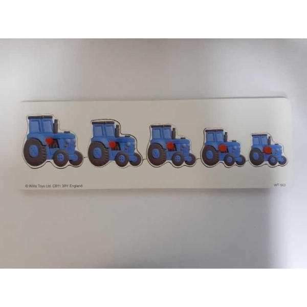 Wooden 5 Piece Inset Puzzle Tractors