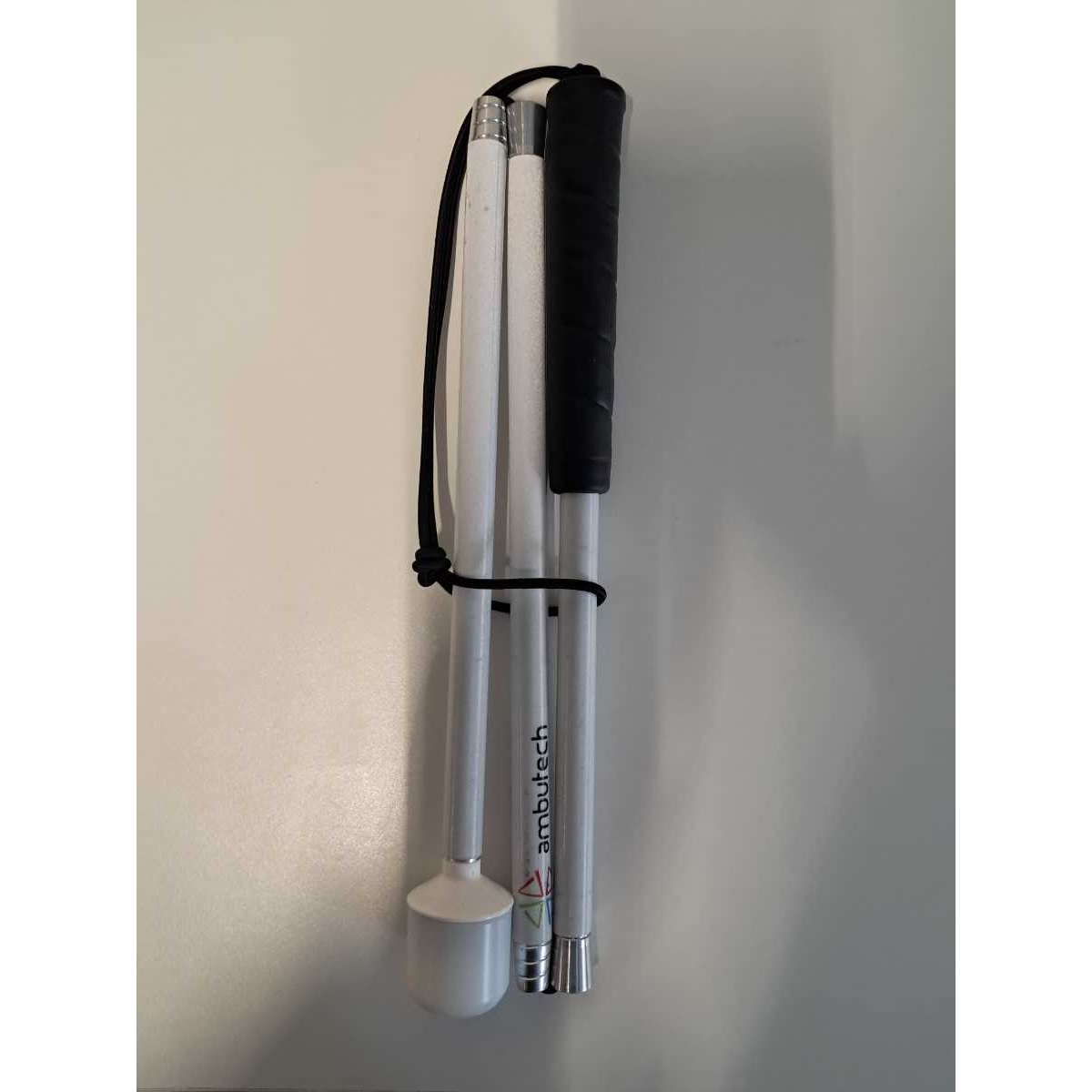 85cm Folding Cane with Rubber Grip and Marshmallow Tip