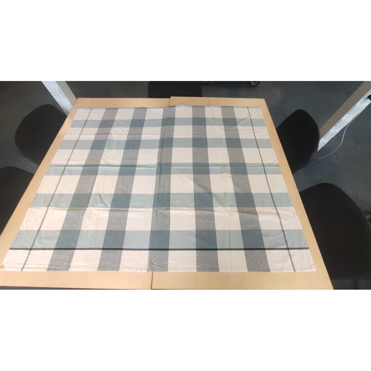 Blue & White Check Tablecloth