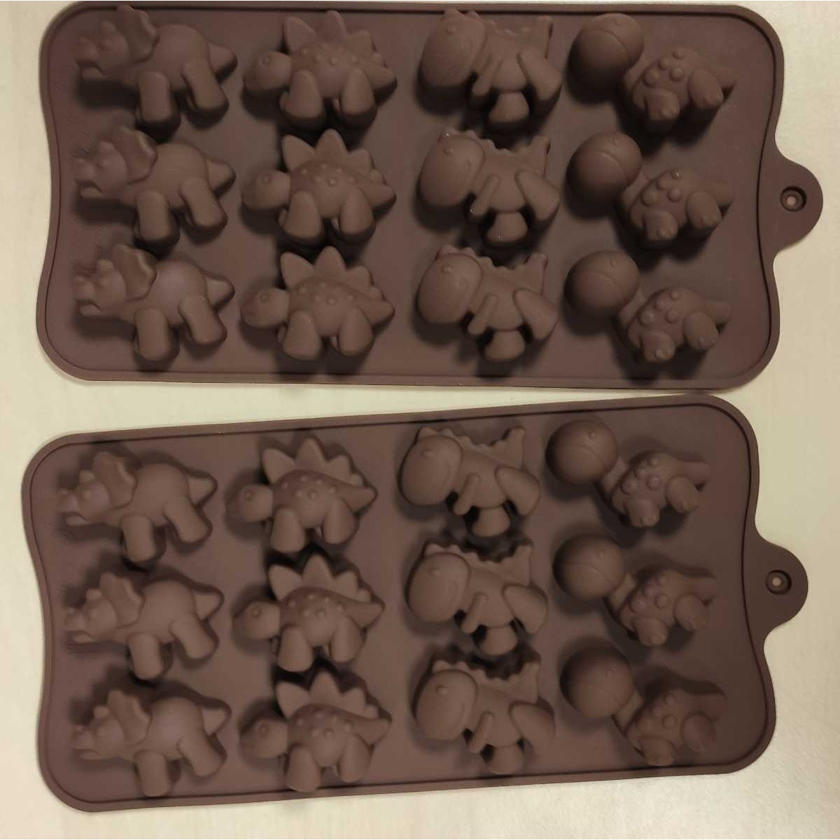 Dinosaur shaped chocolate molds