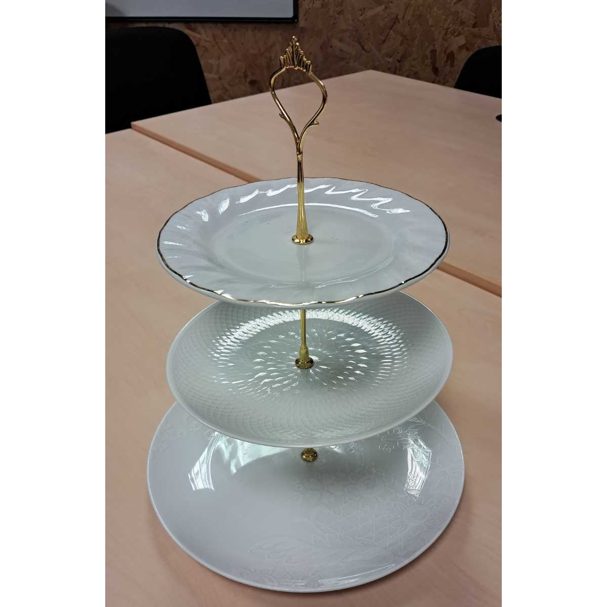 Three tiered cake stand (White)