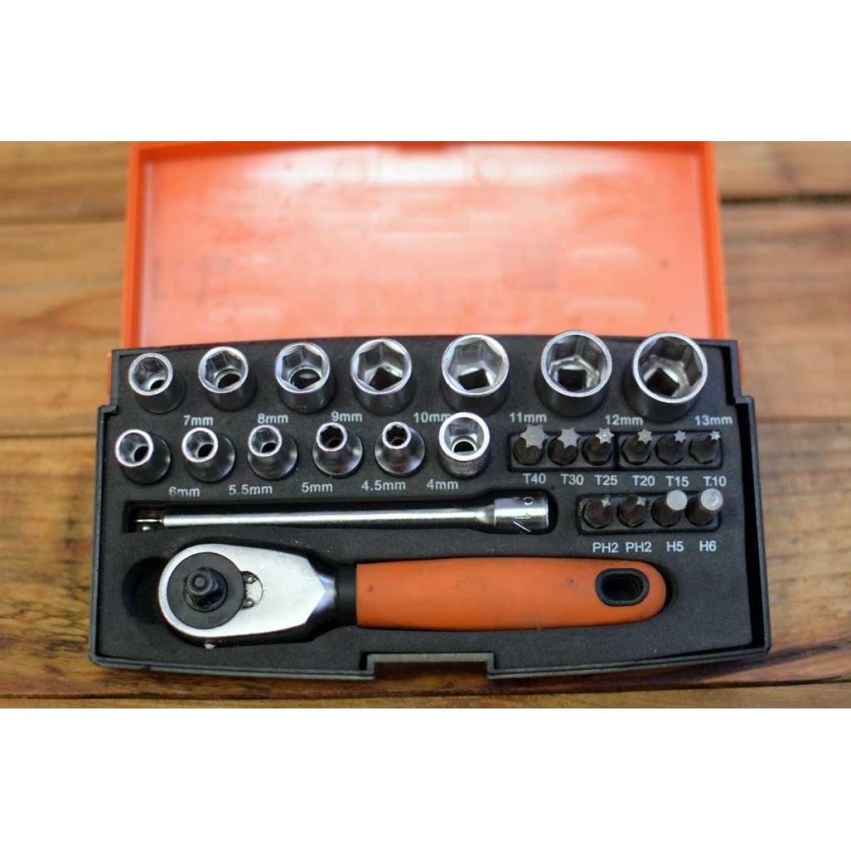 Bahco Socket Set 1/4" Drive Ratchet 25 Piece.