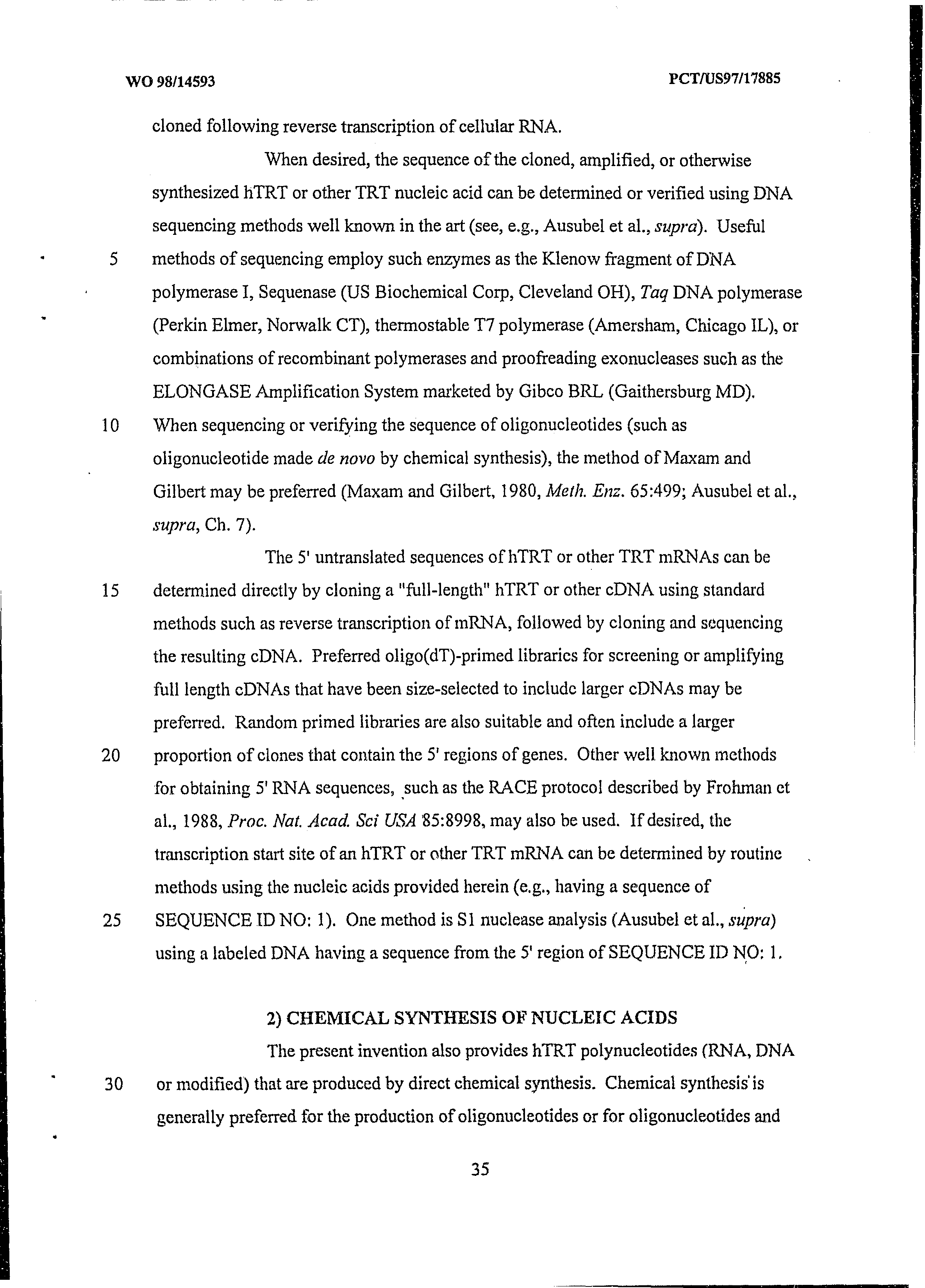au 1997 048073 a human telomerase catalytic subunit the lens