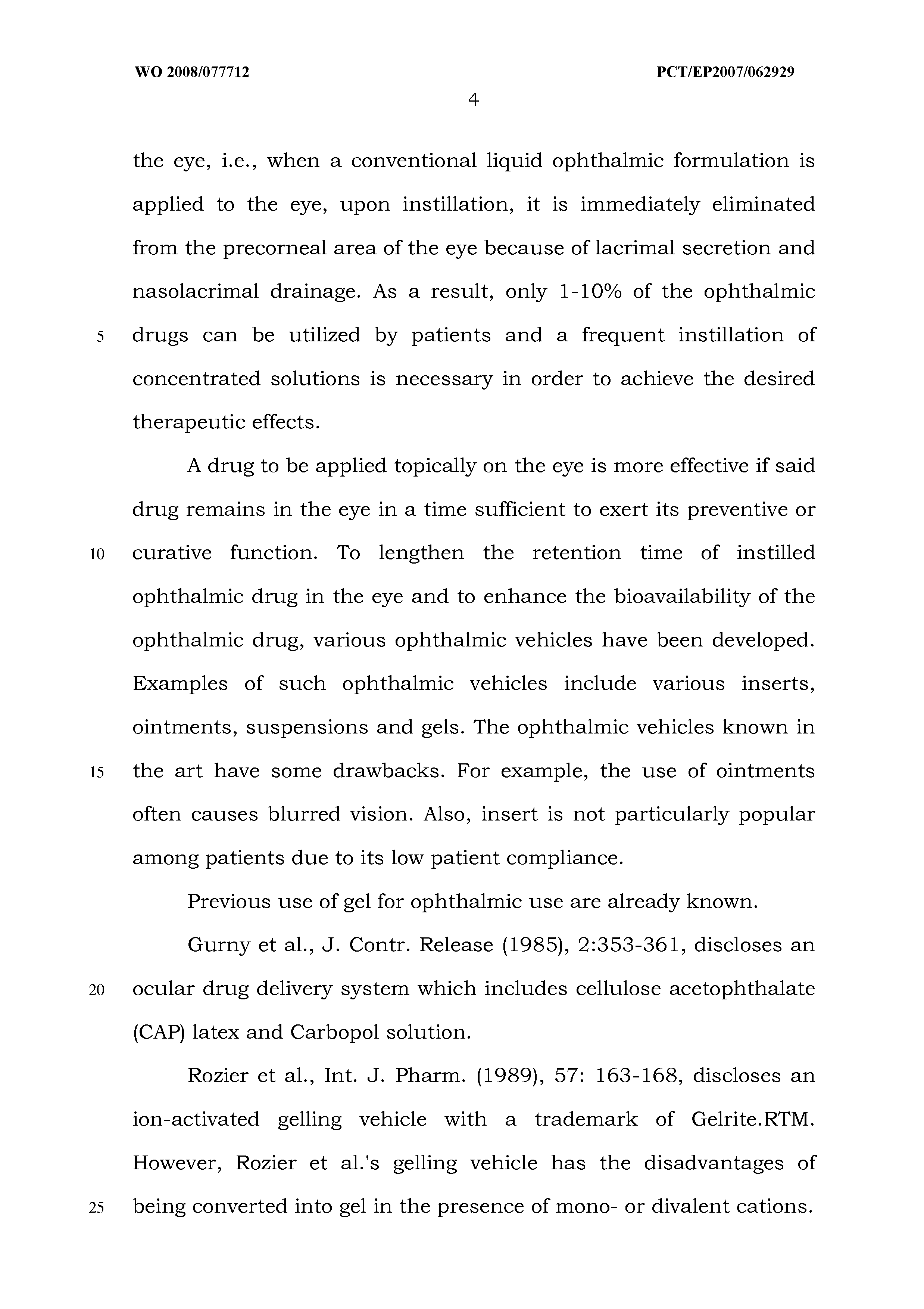 Wo 2008077712 A1 Gel Useful For The Delivery Of - 