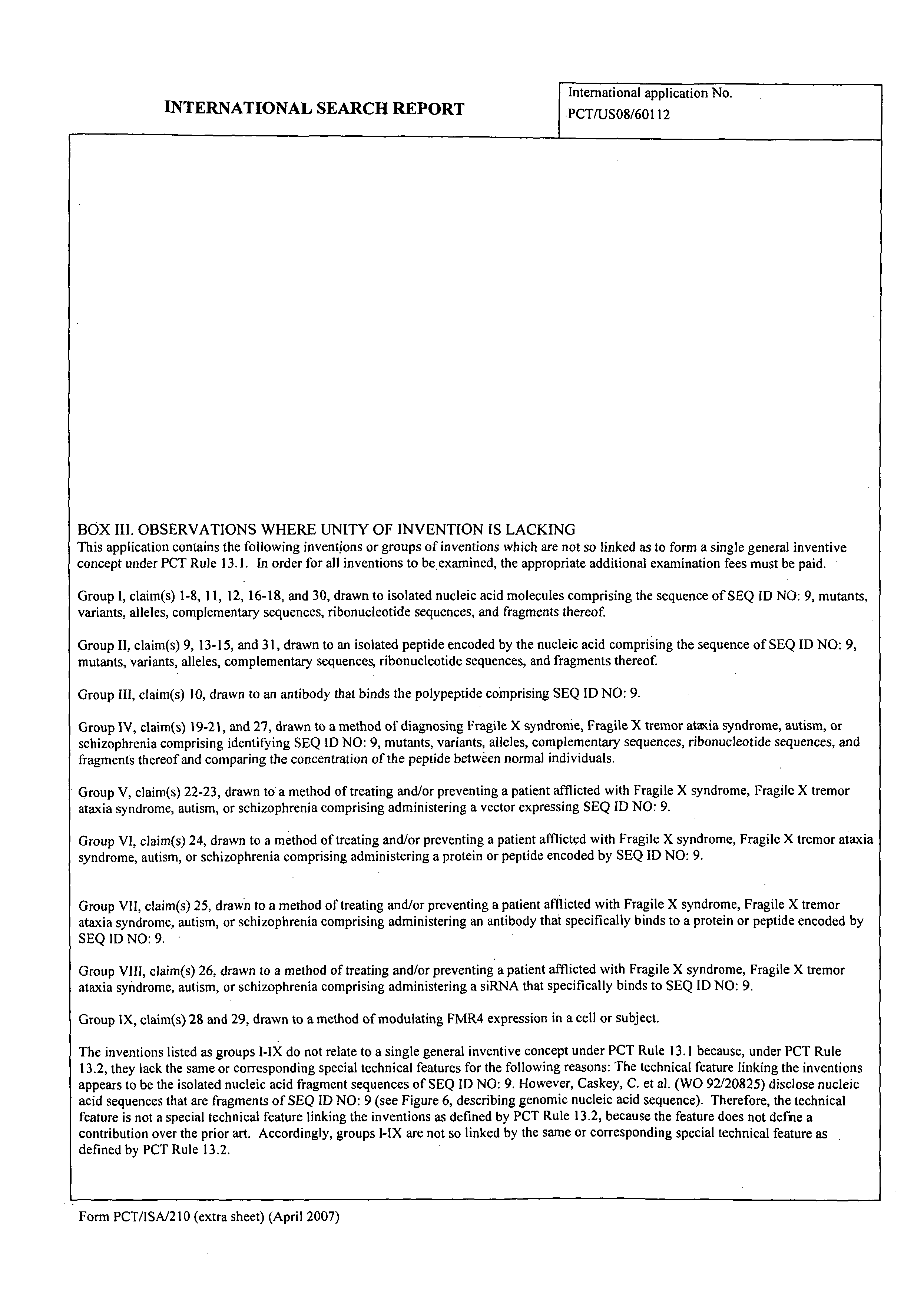 wo 2008 128103 a1 a novel gene associated with fragile x syndrome form x pct