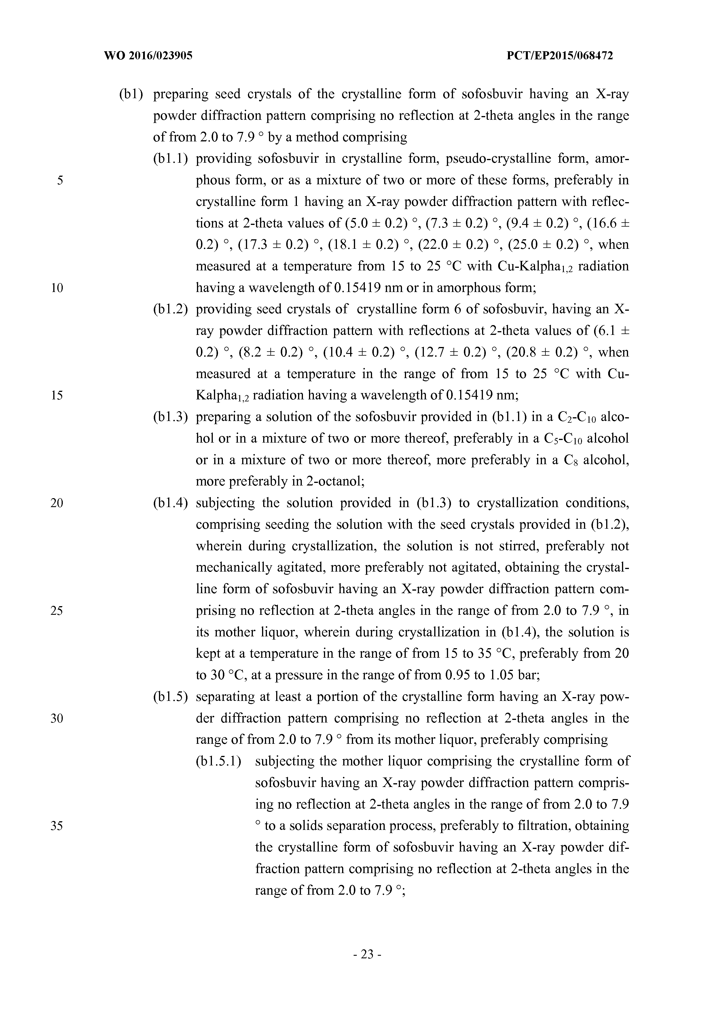wo 2016 023905 a1 new and efficient process for the preparation of form x pct