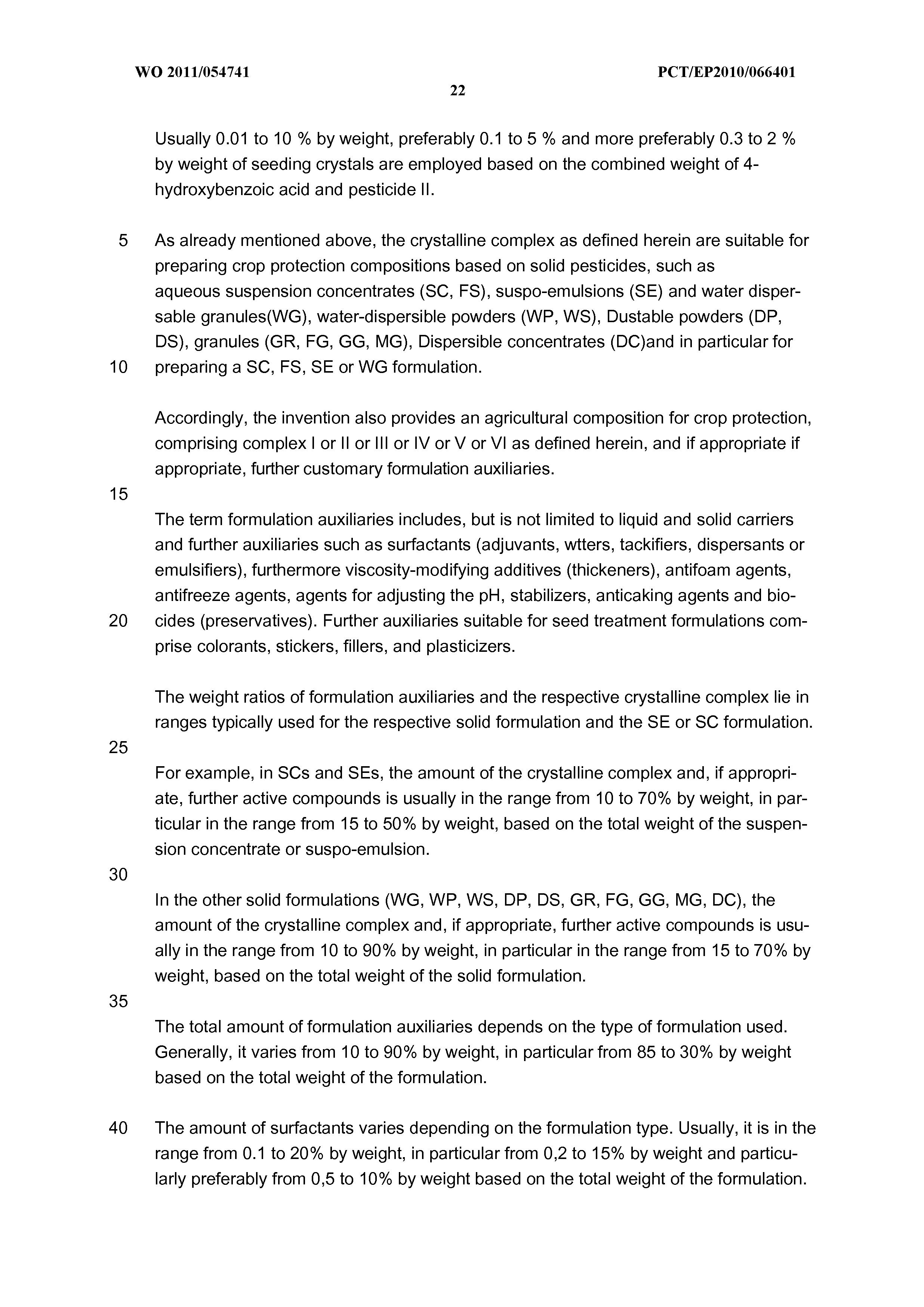 wo 2011 054741 a2 crystalline complexes of 4 hydroxy benzoic acid and selected pesticides the lens free open patent and scholarly search patent lens