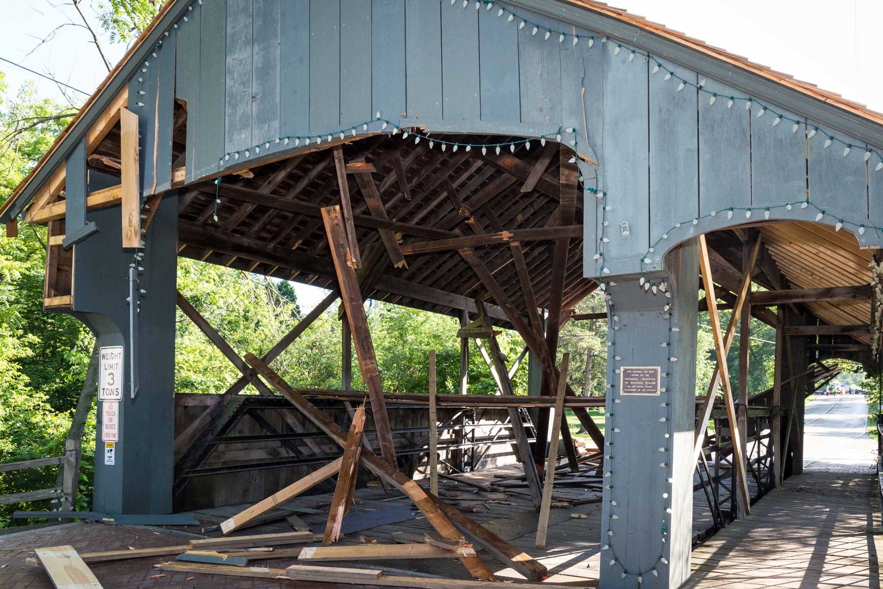 Bridge Damaged Long Grove Historical Society