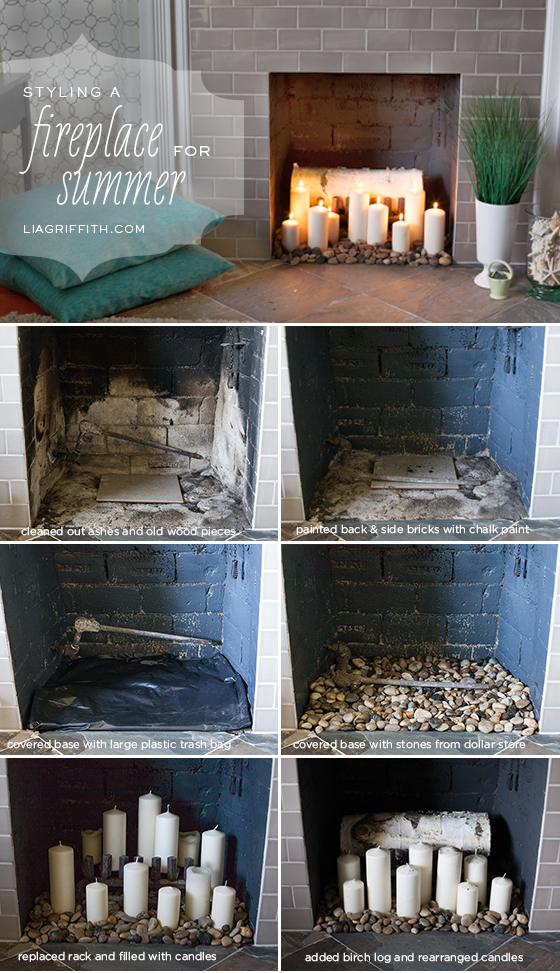 Fireplace Styling Ideas For The Summer Lia Griffith