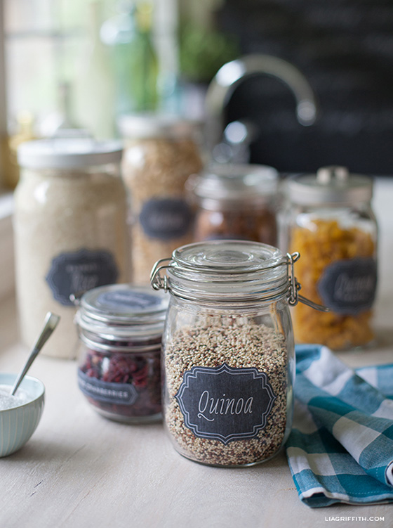 Printable Pantry Labels In A Vintage Chalkboard Style