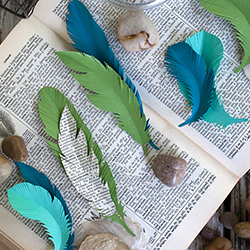 paper griffith lia feather feathers template