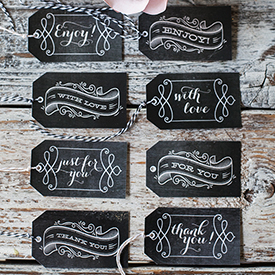 Printable Chalkboard Present Tags - Lia Griffith photo relating to Free Printable Chalkboard Labels referred to as Printable Chalkboard Present Tags - Lia Griffith