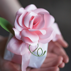 DIY Long Stemmed Paper Rose