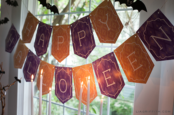 Joyful Halloween Banner image regarding Halloween Banner Printable identified as Satisfied Halloween Banner