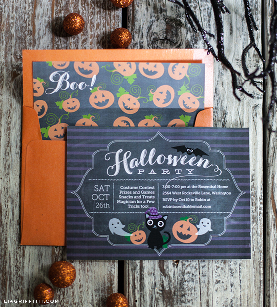 printable halloween party invitation