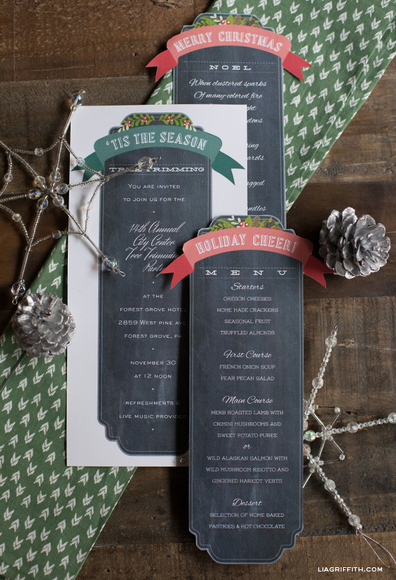 chalkboard menu templates