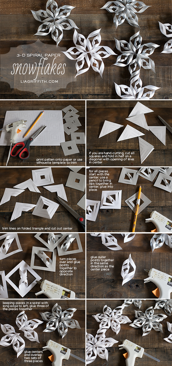 making 3 d paper snowflakes 3d paper snowflakes