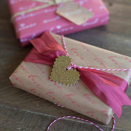 DIY Personalized Love Letter Gift Wrap