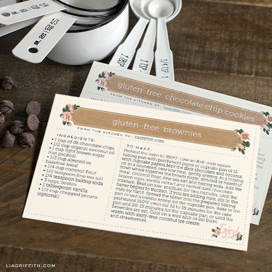 printable spring recipe cards recipe card design