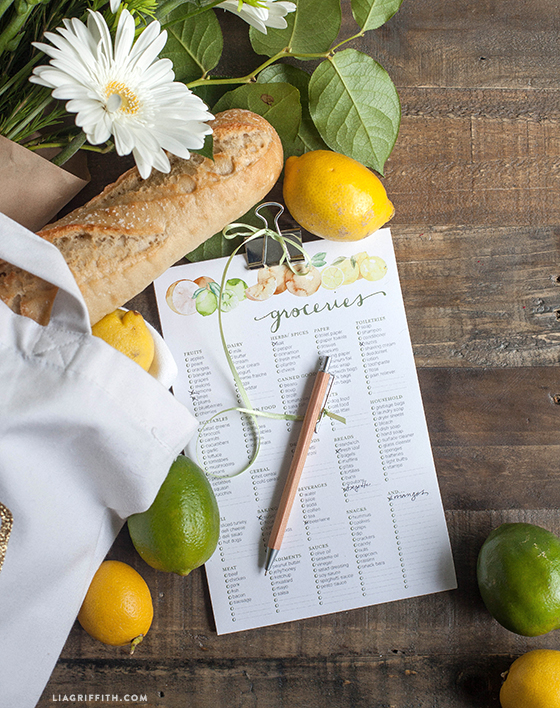 grocery list