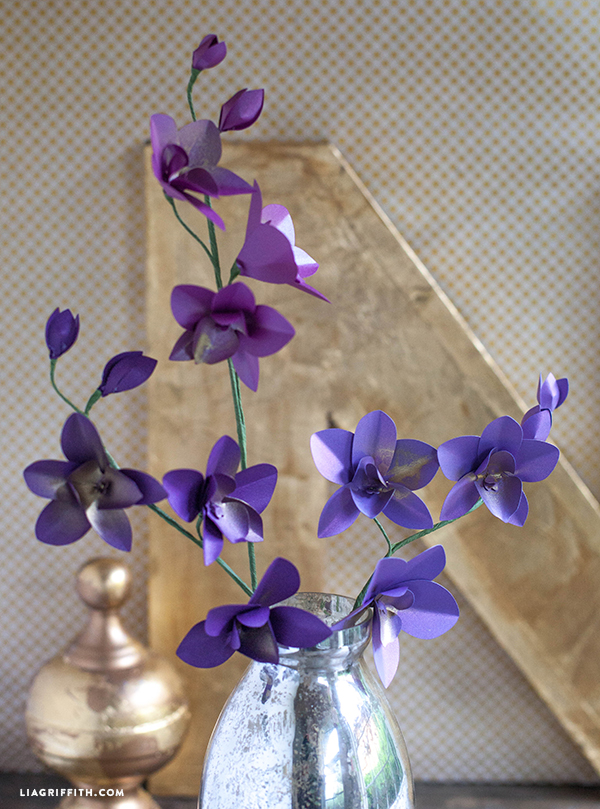 DIY Frosted Paper Dendrobium Orchids Lia Griffith