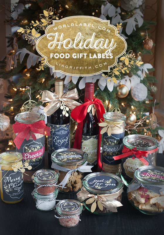 last minute food gift labels for the holidays lia griffith