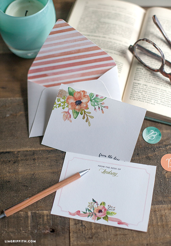 diy spring note cards lia griffith printable note card