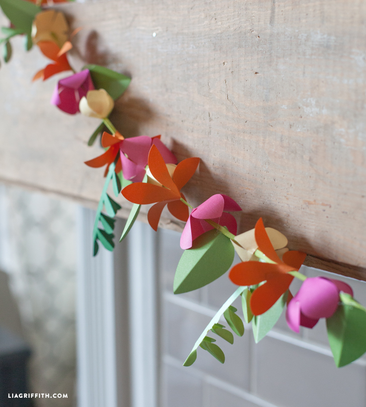 tissue flower garland