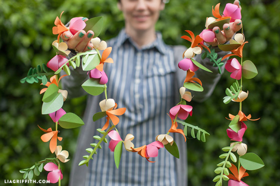 spring paper flower garland lia griffith diy paper flower garland