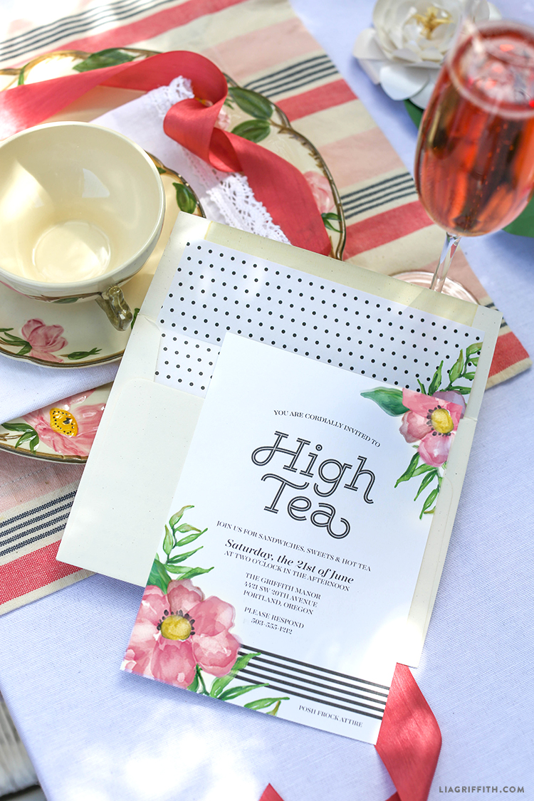 free high tea invitations