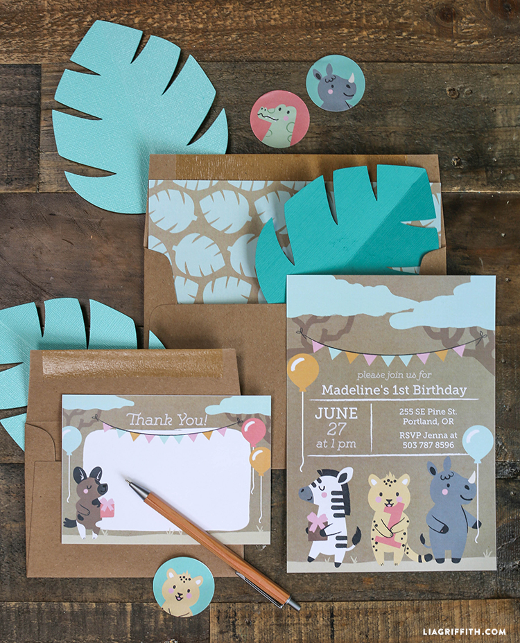 safari party invitations