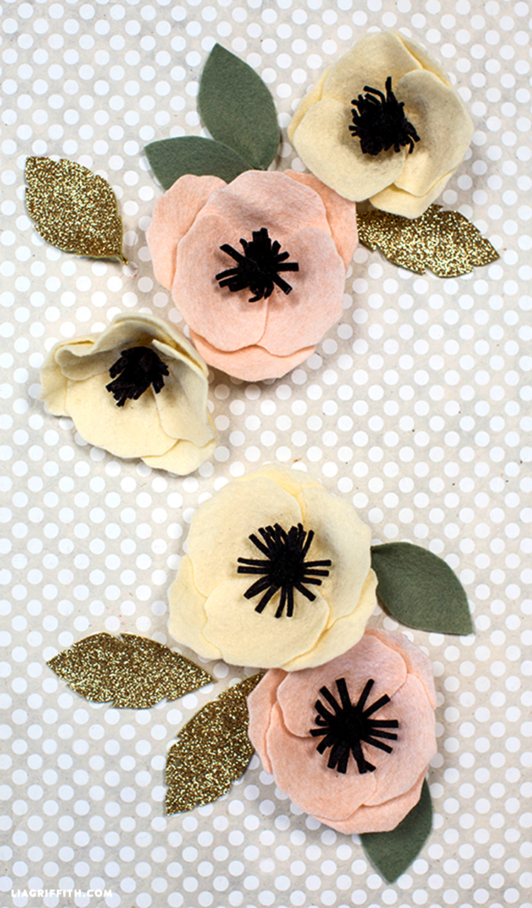 DIY Felt Flower Anemone Lia Griffith