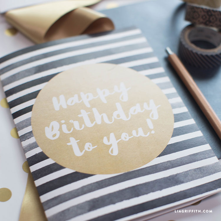 modern happy birthday card lia griffith